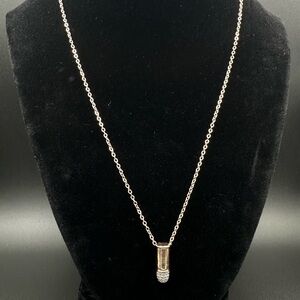 Elegant Rose Gold Plated and Bullet Pendant Necklace